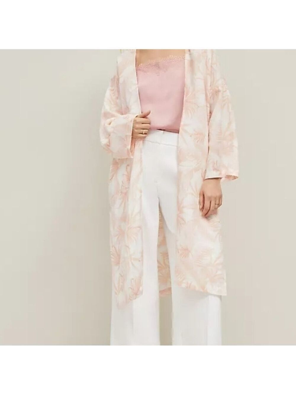 Ann Taylor Peach and Cream Blouse